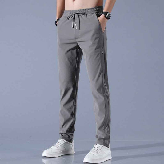Men's Slim Fit Tapered Jogger Pants - Adjustable Drawstring Elastic Waistband - Breathable Material