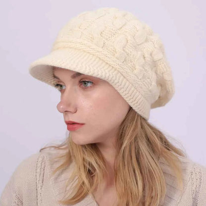 Winter Women's Wool-Blend Knitted Newsboy Cap
