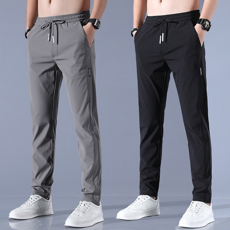 Men's Slim Fit Tapered Jogger Pants - Adjustable Drawstring Elastic Waistband - Breathable Material