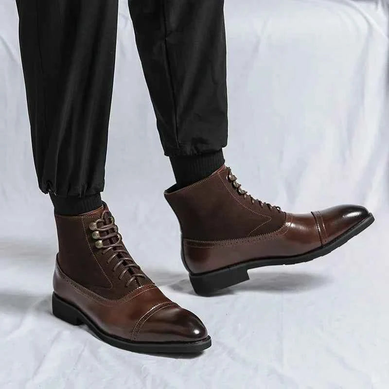 Rafael Castillo Leather Lace-up Boots