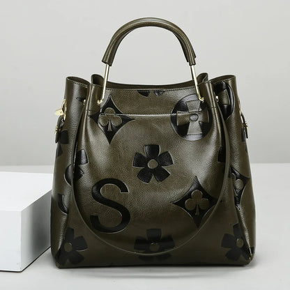 Floral Print Leather Crossbody Bag