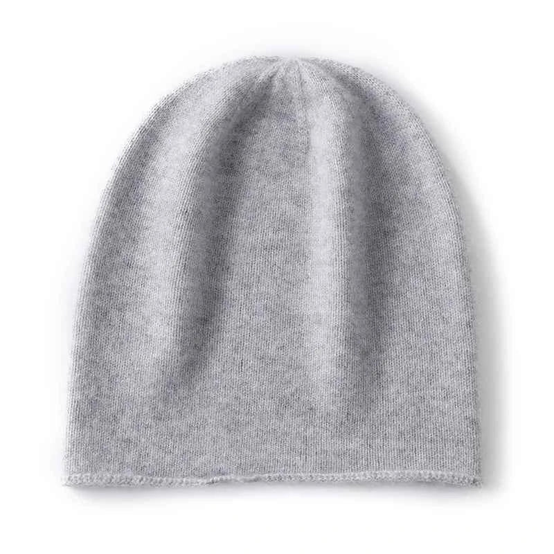 Unisex Cashmere Knitted Beanie - Cozy Winter Hat for Outdoor Casual Style