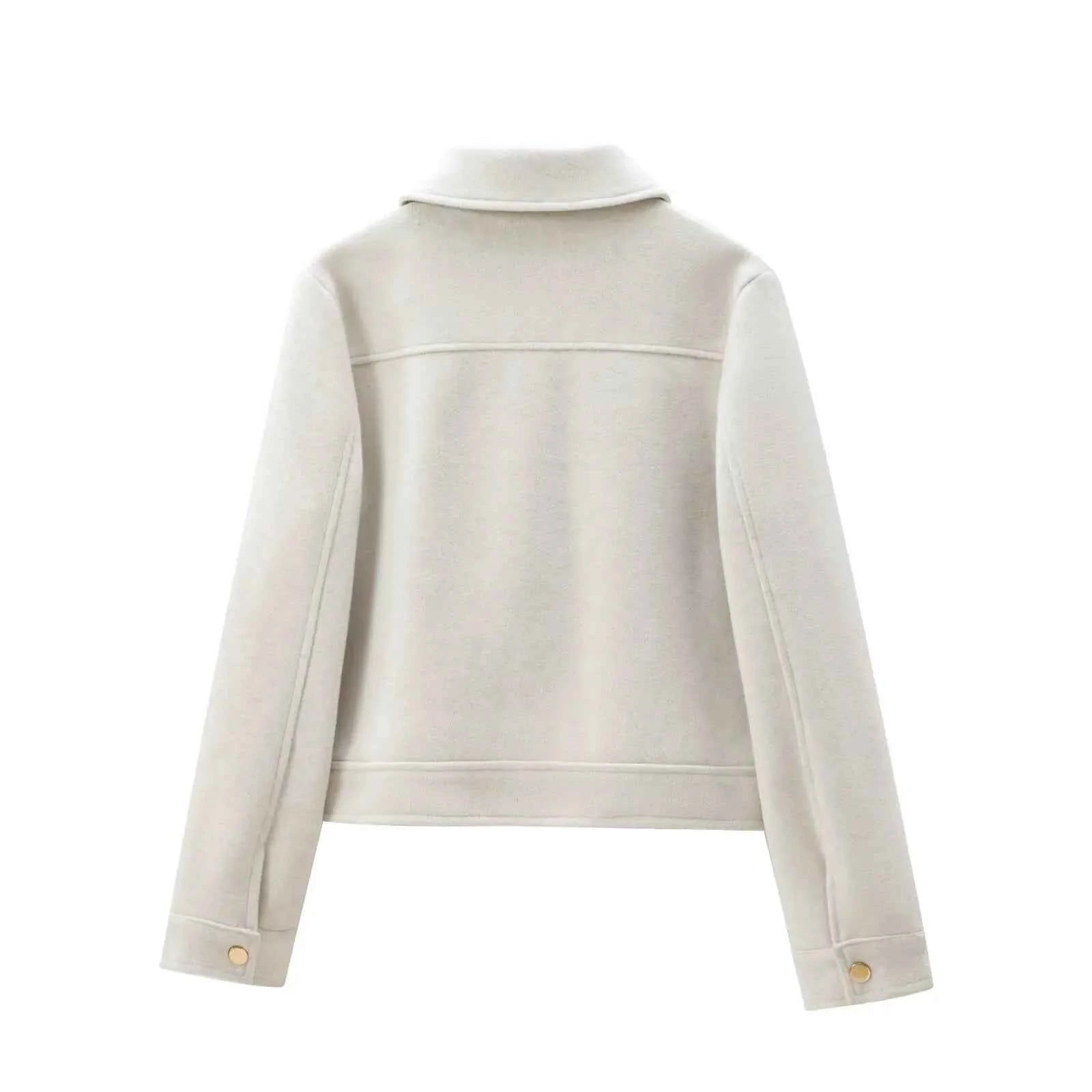 Elegant Women's Long Sleeve Zipper Jacket with Pockets - New Winter Outerwear