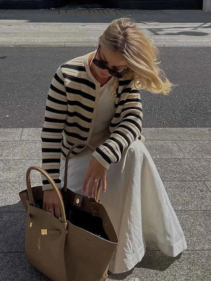 Women's Striped Cardigan