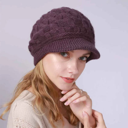 Winter Women's Wool-Blend Knitted Newsboy Cap