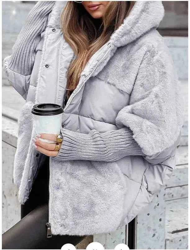 Women's Winter Velvet Jacket - Chic Loose Casual Coat for Winter Streetwear