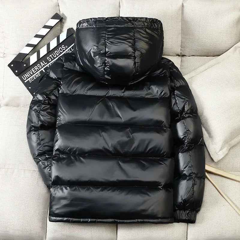 Men's Hooded Short Down Puffer Jacket