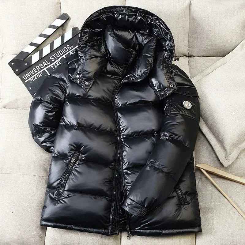 Men's Hooded Short Down Puffer Jacket