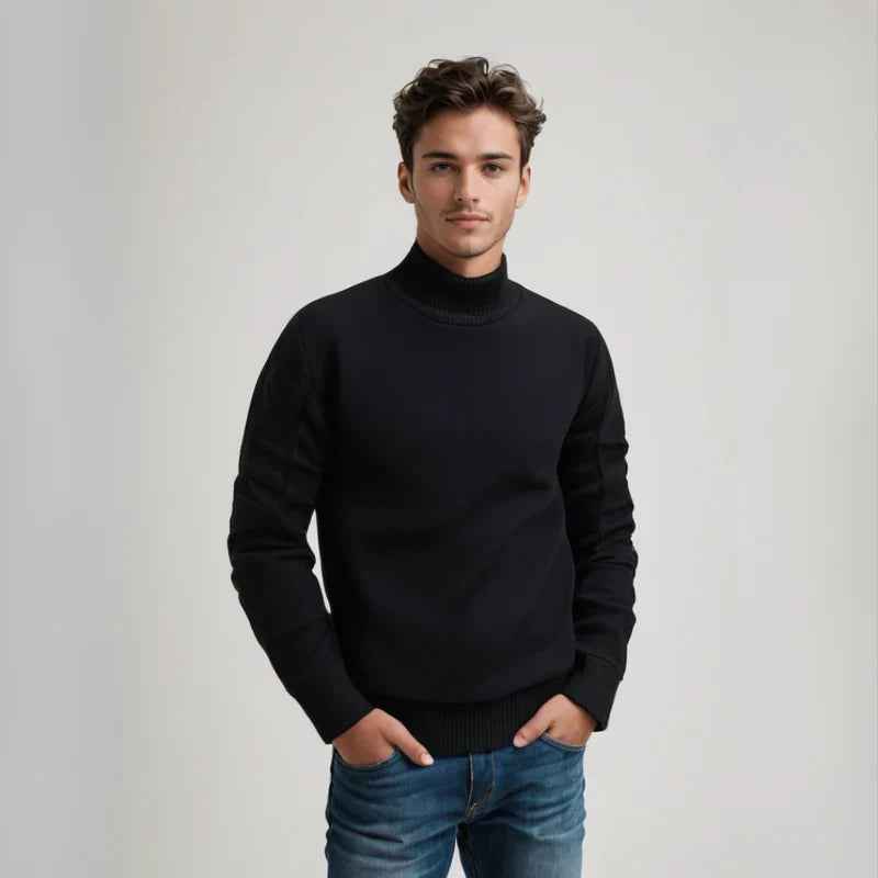 Men's Classic Turtleneck Sweater - Chic Knitwear
