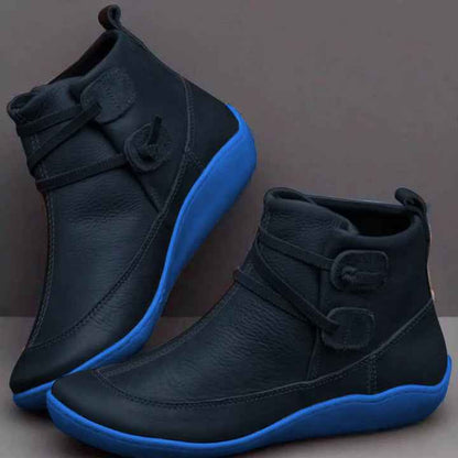 Women’s Waterproof Ankle Boots – Warm Slip-On Winter Shoes