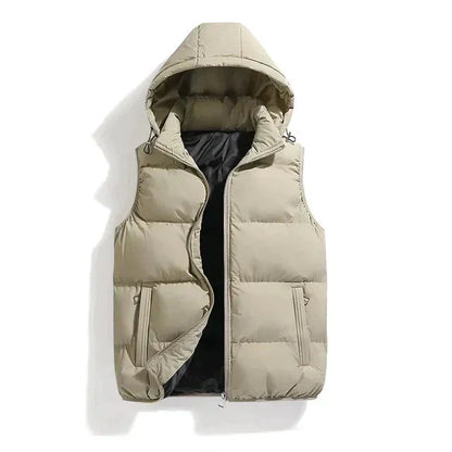 Warm Sleeveless Jacket | Stylish Winter Coat with Detachable Hood