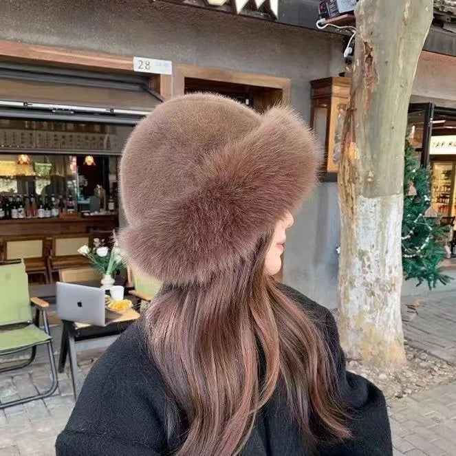 Women's Fur Winter Hat with Ear Coverage