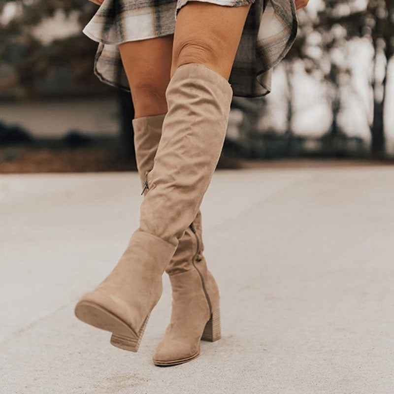 Women's High-Heeled Knee High Boots