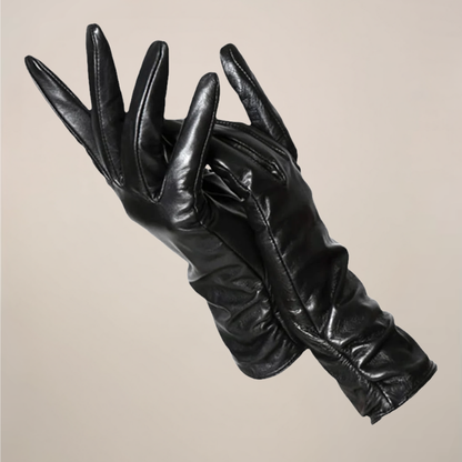 Classic Women's Gloves with Elegant Ruched Wrist Detail - Navenport