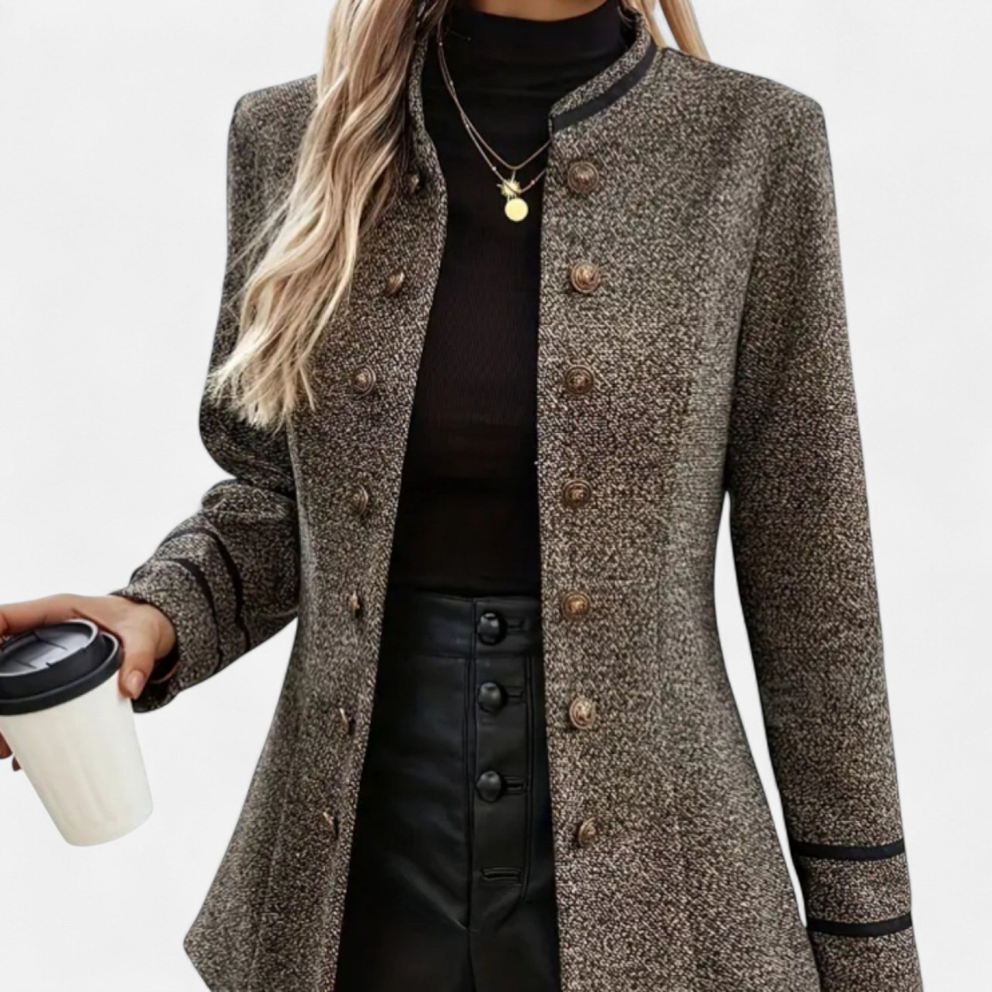 Women's Classic Casual Coat – Elegant Autumn/Winter Style - Navenport