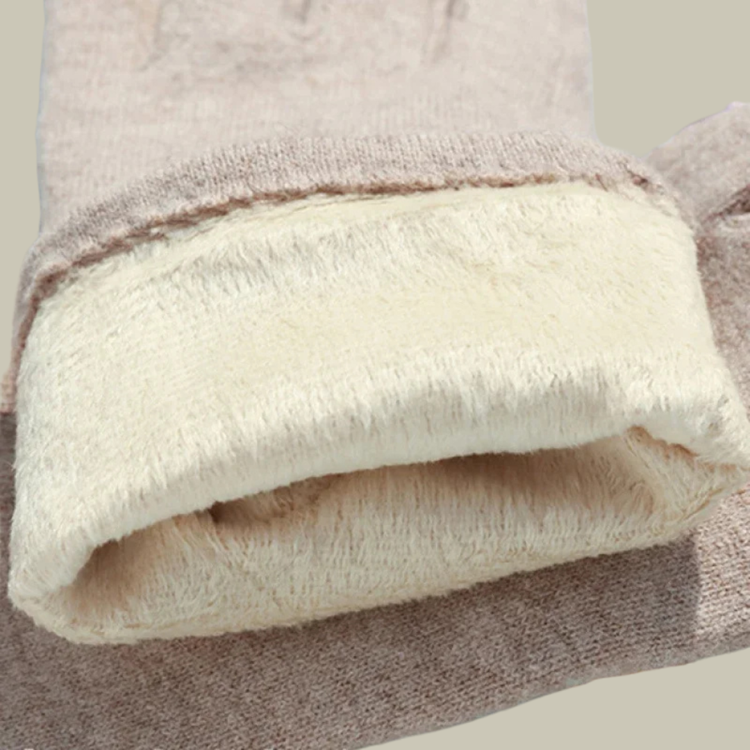 Chic Full-Finger Winter Gloves for Women with Stylish Bow Accent - Navenport