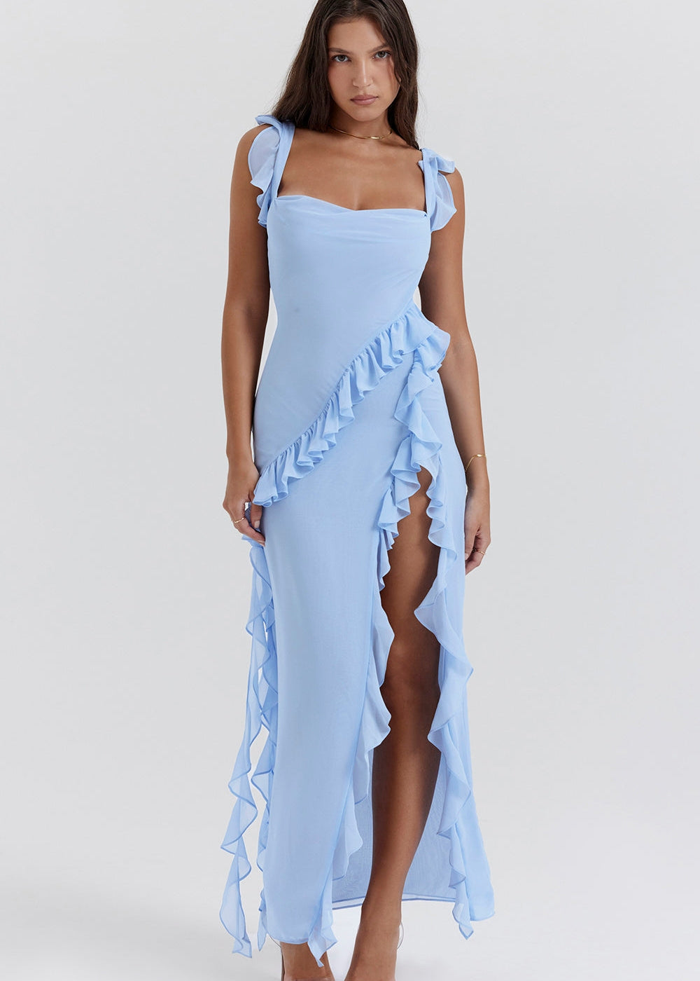 Ariela Ruffle Detail Dress