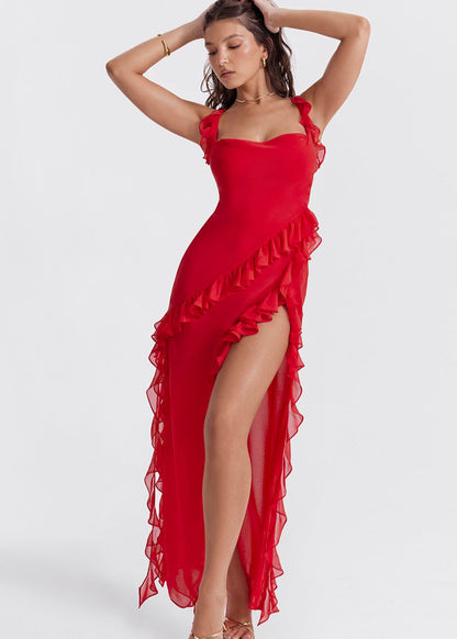 Ariela Ruffle Detail Dress