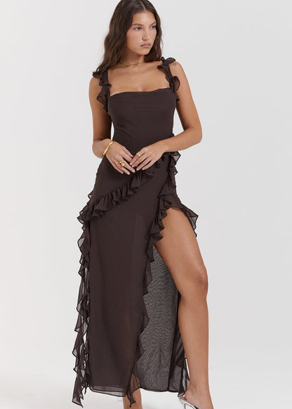 Ariela Ruffle Detail Dress