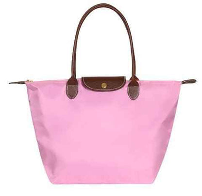 Elegance-Urban Women’s Handbag – Nylon Fabric – Spacious Design – Leather Handles – Button Closure