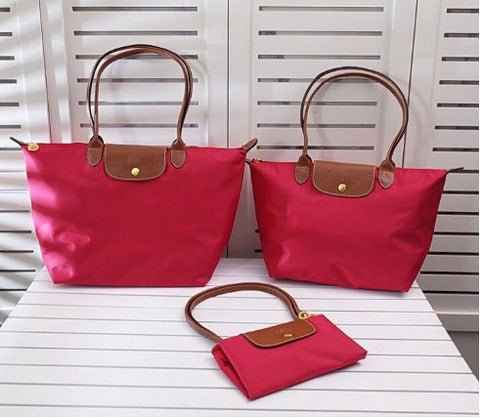 Elegance-Urban Women’s Handbag – Nylon Fabric – Spacious Design – Leather Handles – Button Closure