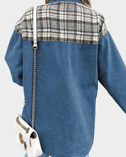 Plaid Casual Jacket for Women