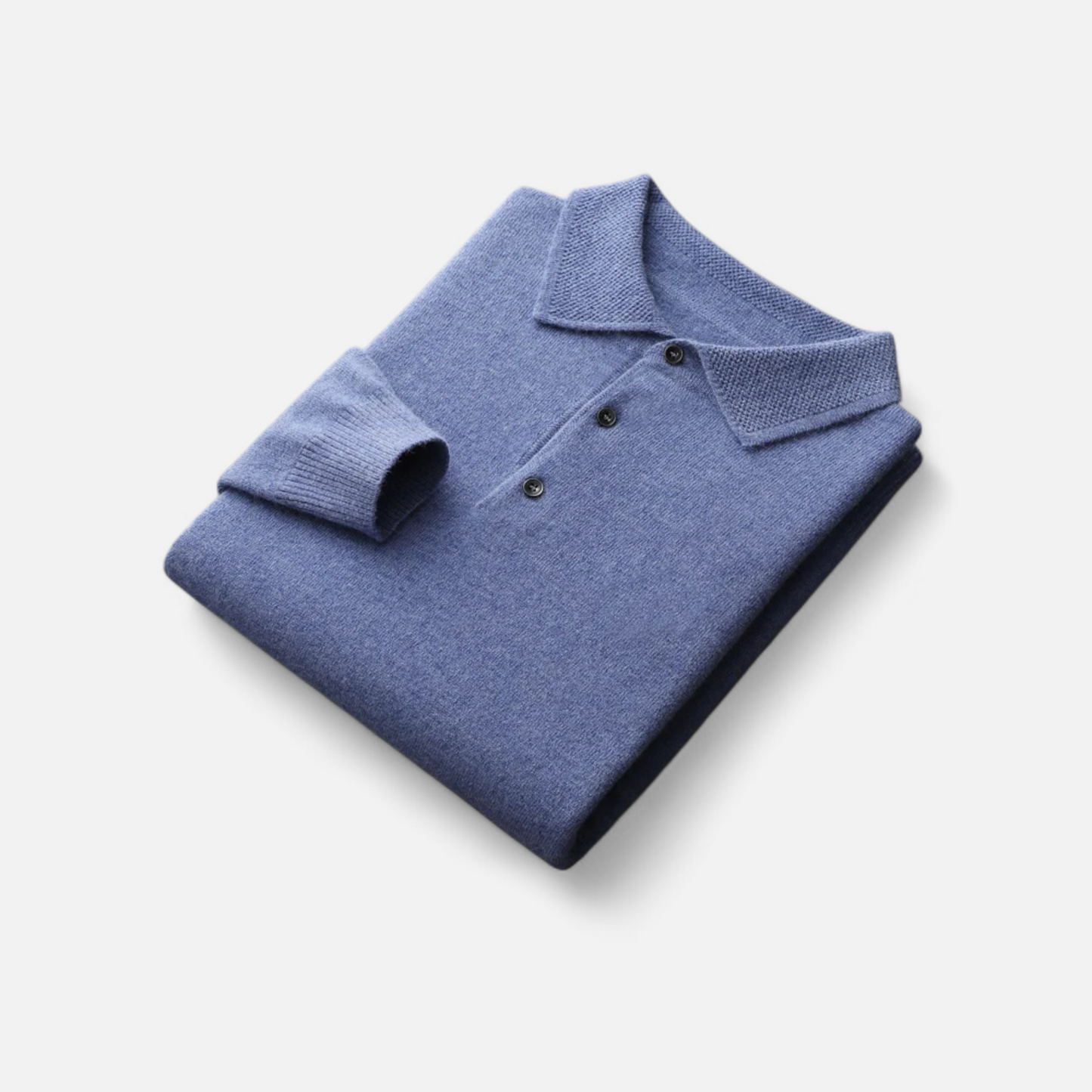 Men’s Merino Wool Polo Sweater - Navenport