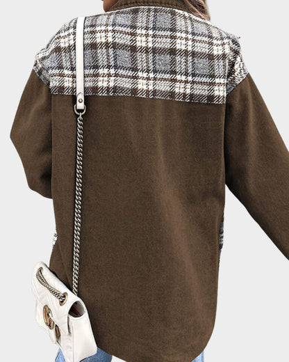 Plaid Casual Jacket for Women