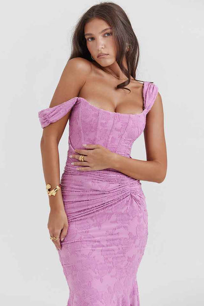 Elegant Draped Corset Dress