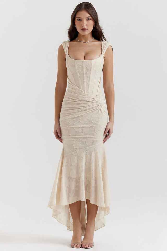 Elegant Draped Corset Dress