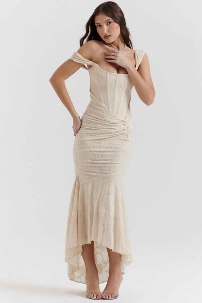 Elegant Draped Corset Dress