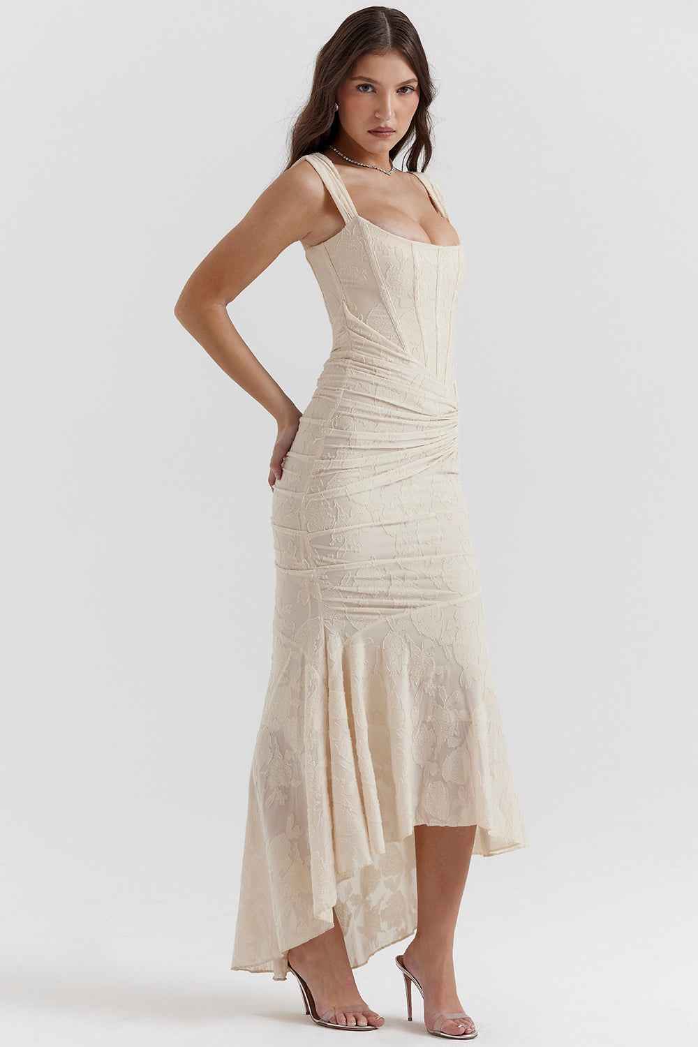 Elegant Draped Corset Dress