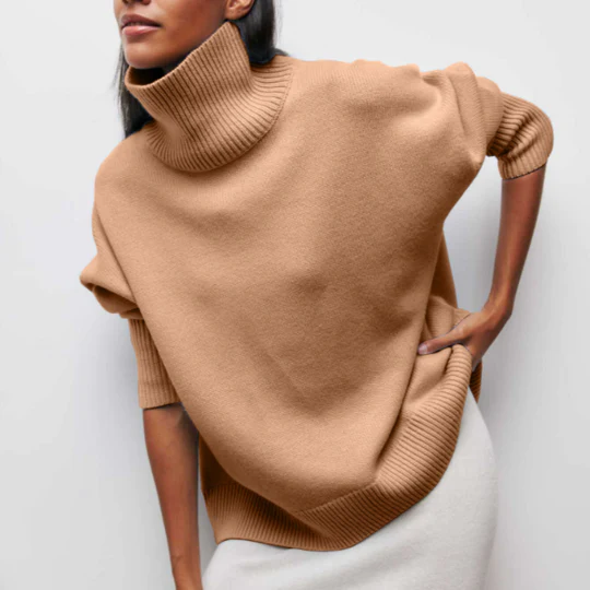 Women's Oversized Turtleneck Jumper | Ideal for Autumn & Winter