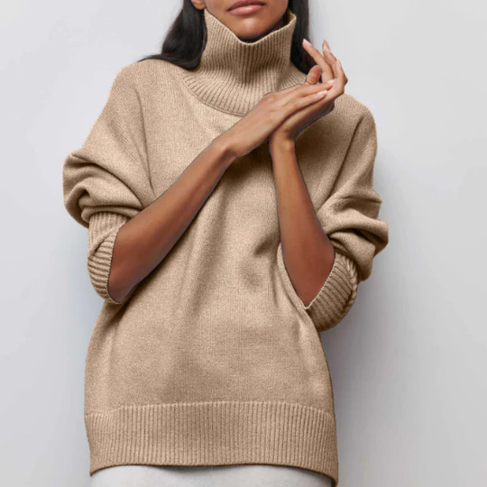 Women's Oversized Turtleneck Jumper | Ideal for Autumn & Winter