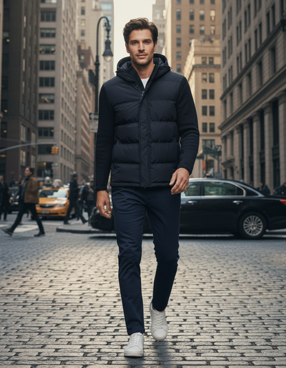 Hooded Sweater Jacket - Navenport