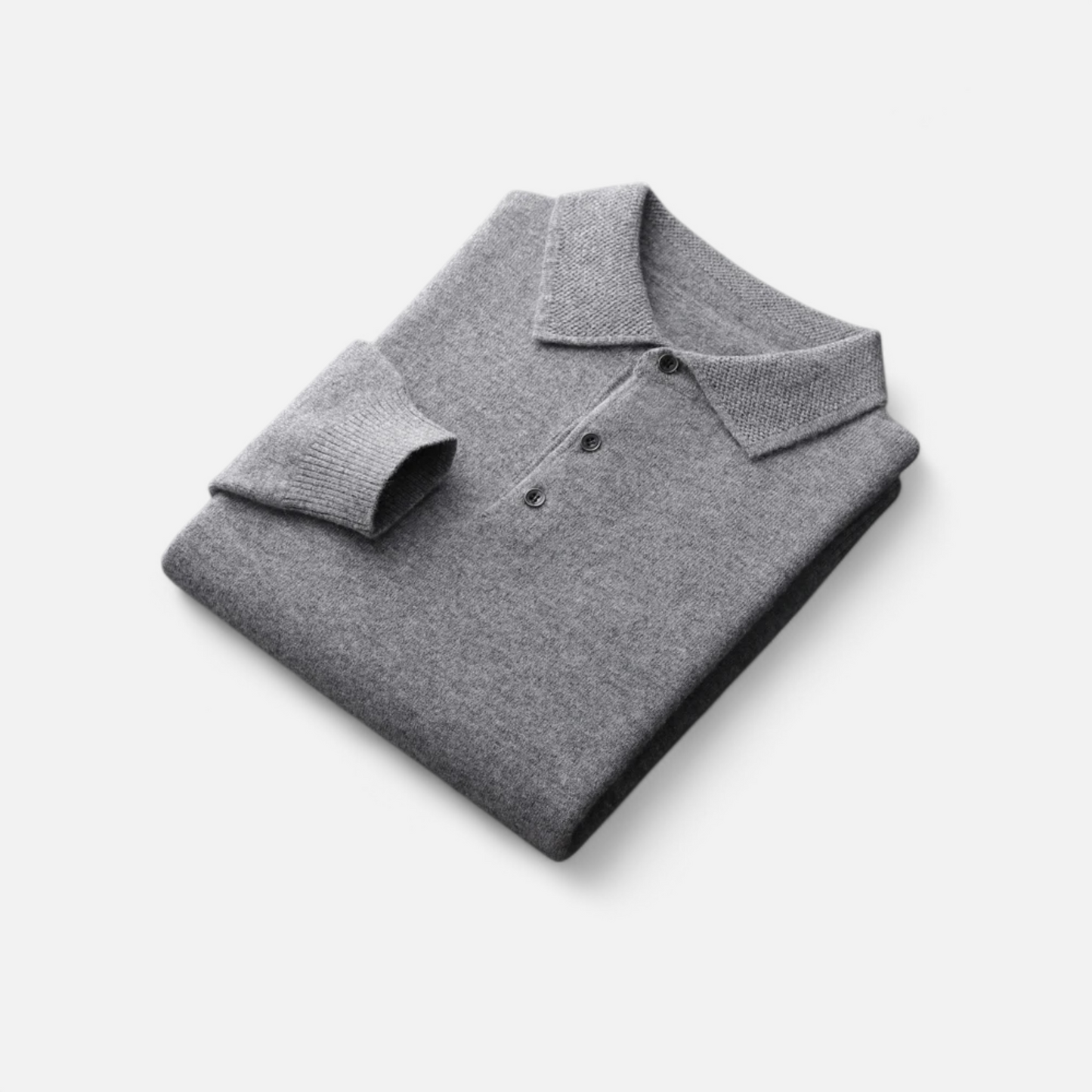 Men’s Merino Wool Polo Sweater - Navenport