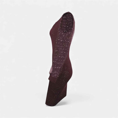 Women’s V-Neck Sequin-Embellished Mesh Dress