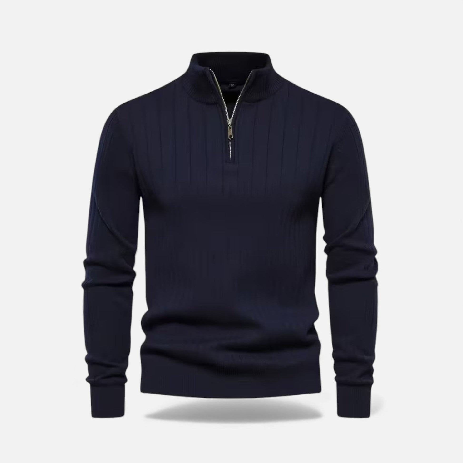 Men's Cozy Knitted Half-Zip Sweater - Navenport