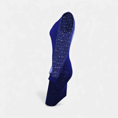 Women’s V-Neck Sequin-Embellished Mesh Dress