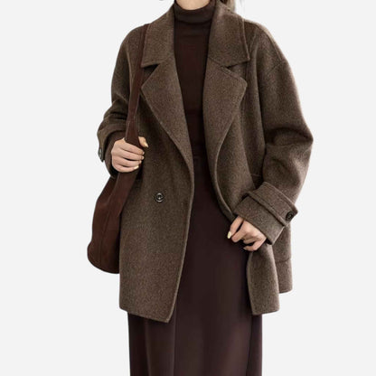 Women’s Thick Alpaca-Blend Winter Coat
