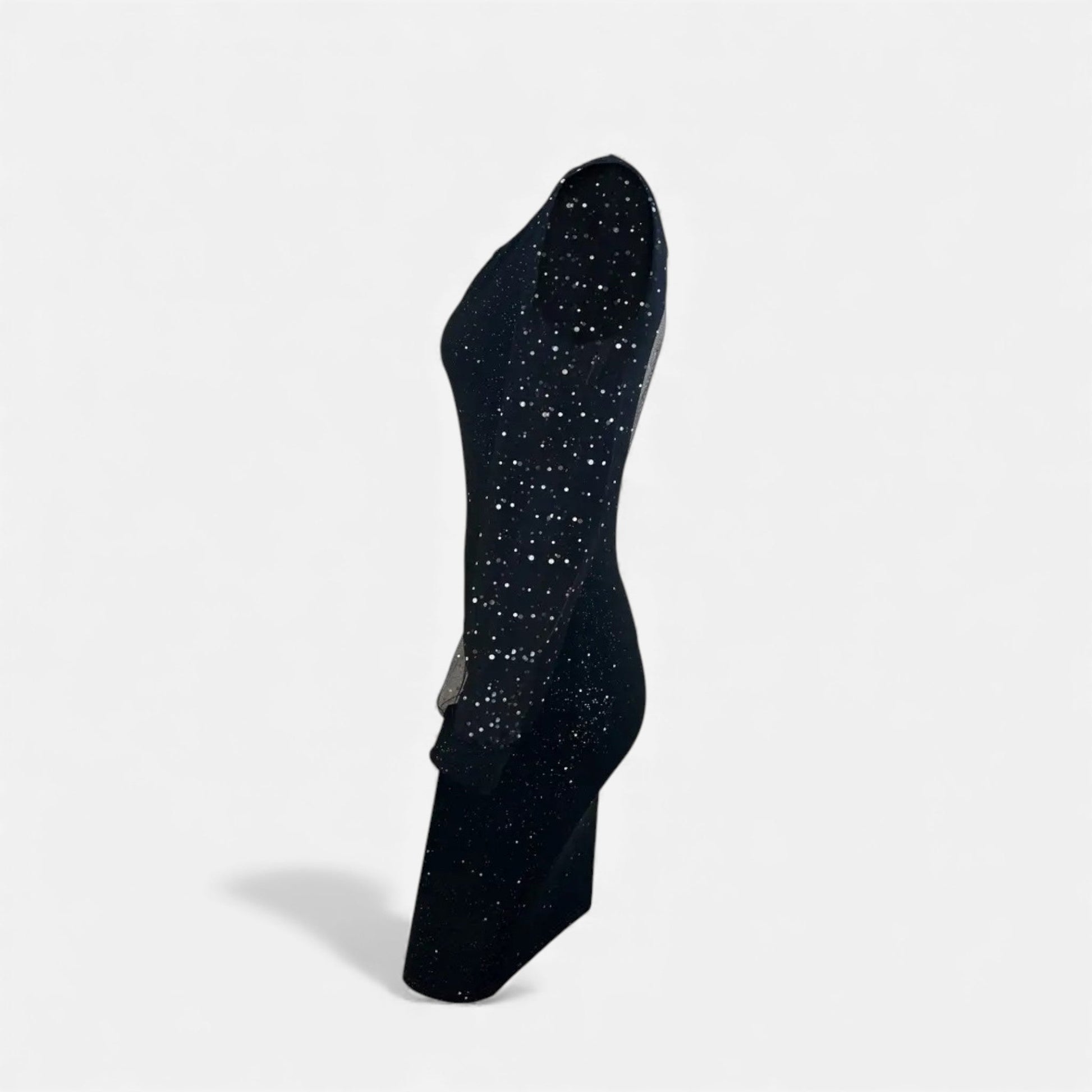 Women’s V-Neck Sequin-Embellished Mesh Dress - Navenport
