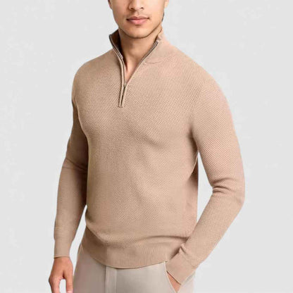 Men's Cashmere Knit Half-Zip Sweater