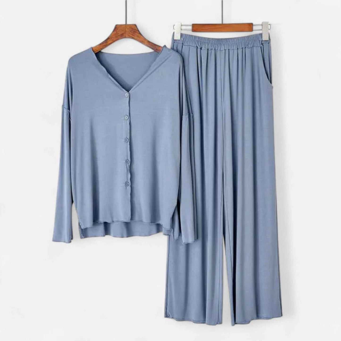 Women's Cozy Two-Piece Cashmere-Feel Loungewear Set