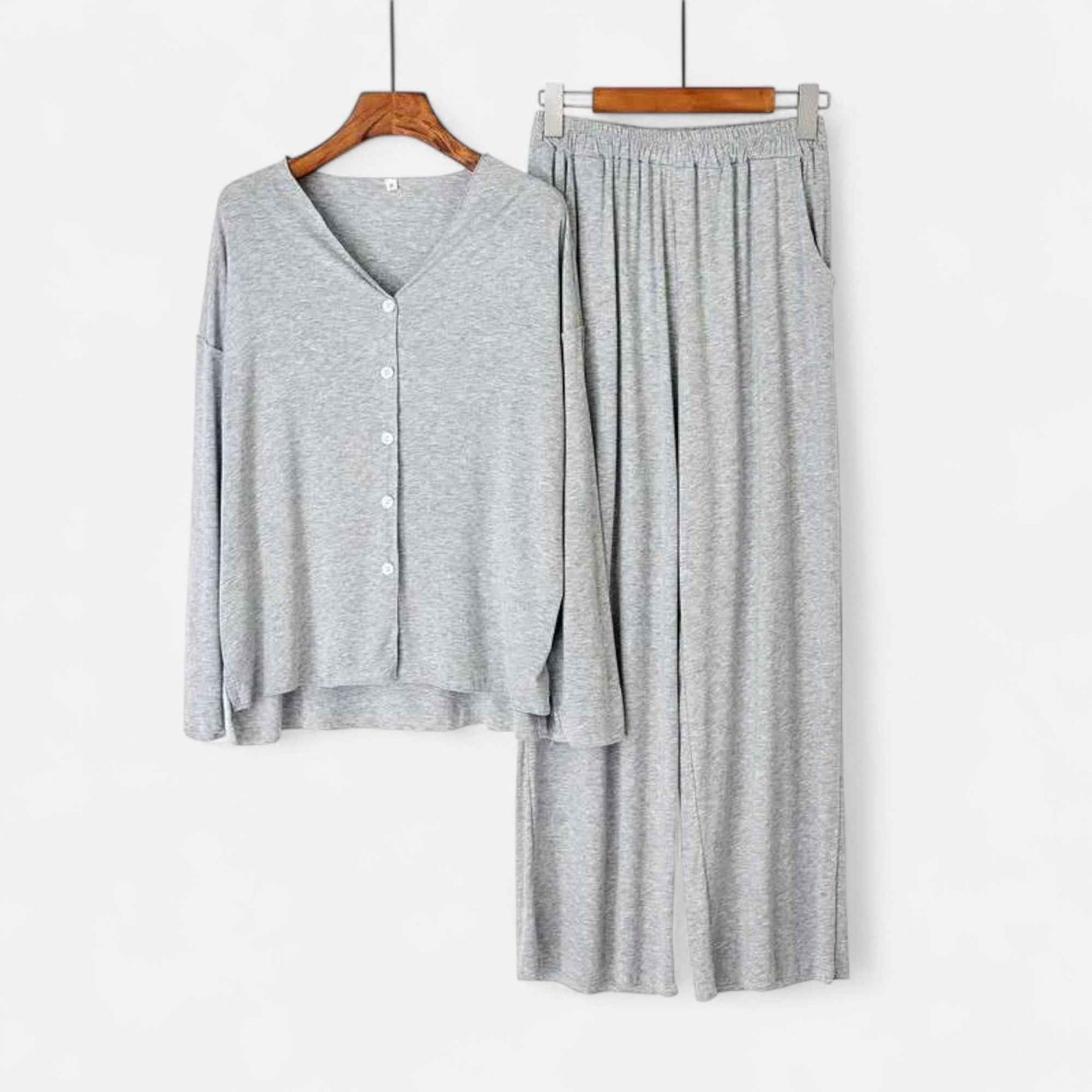 Women's Cozy Two-Piece Cashmere-Feel Loungewear Set