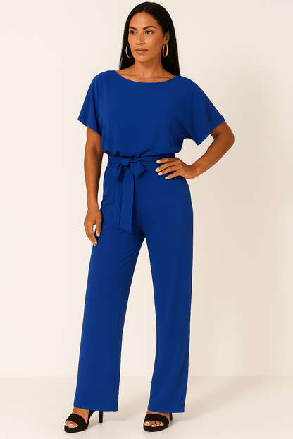 Elva Tie-Belt Jumpsuit