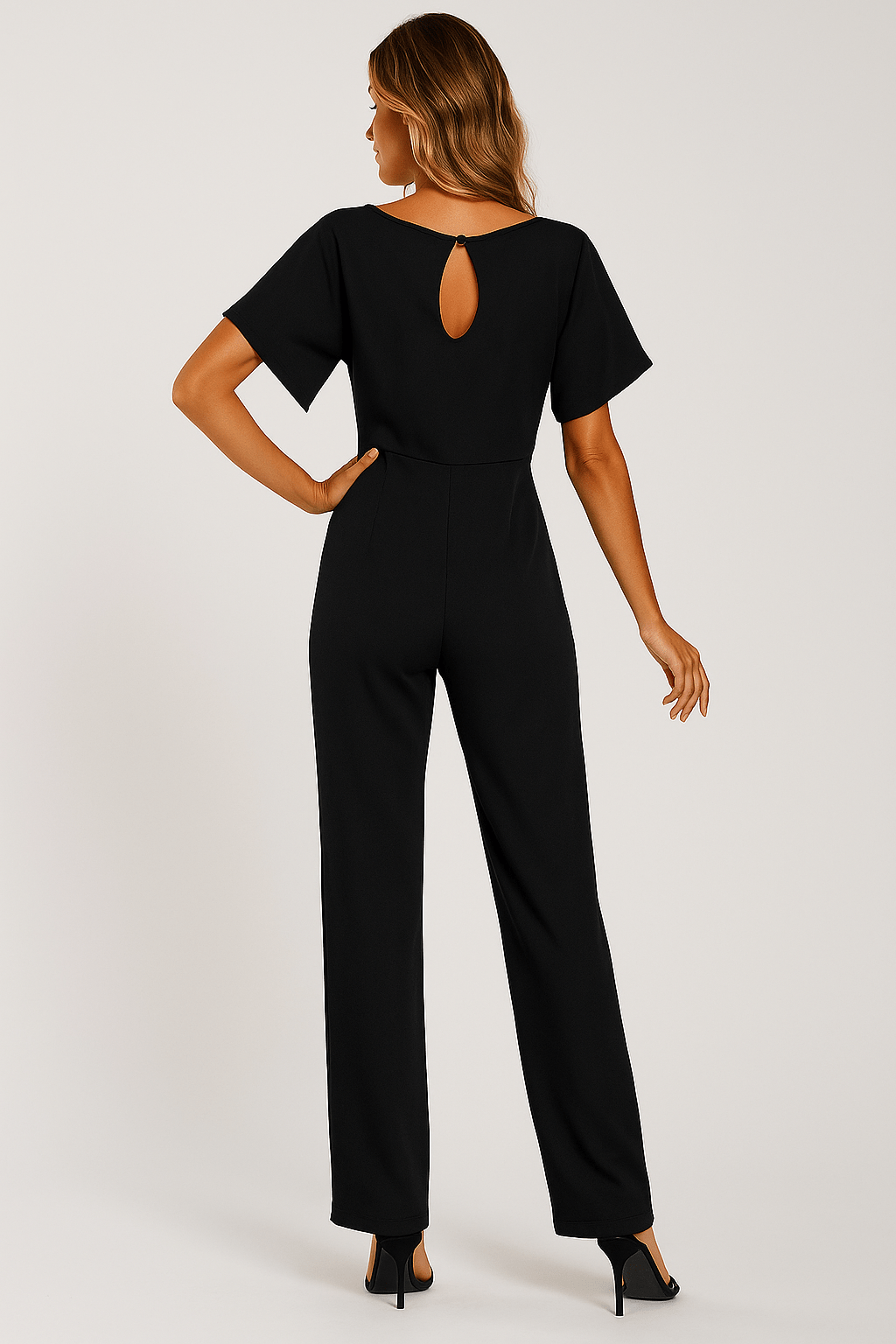 Elva Tie-Belt Jumpsuit