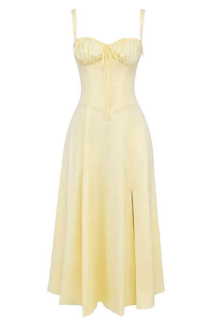 Embellished Kiana Midi Dress with Corset Details