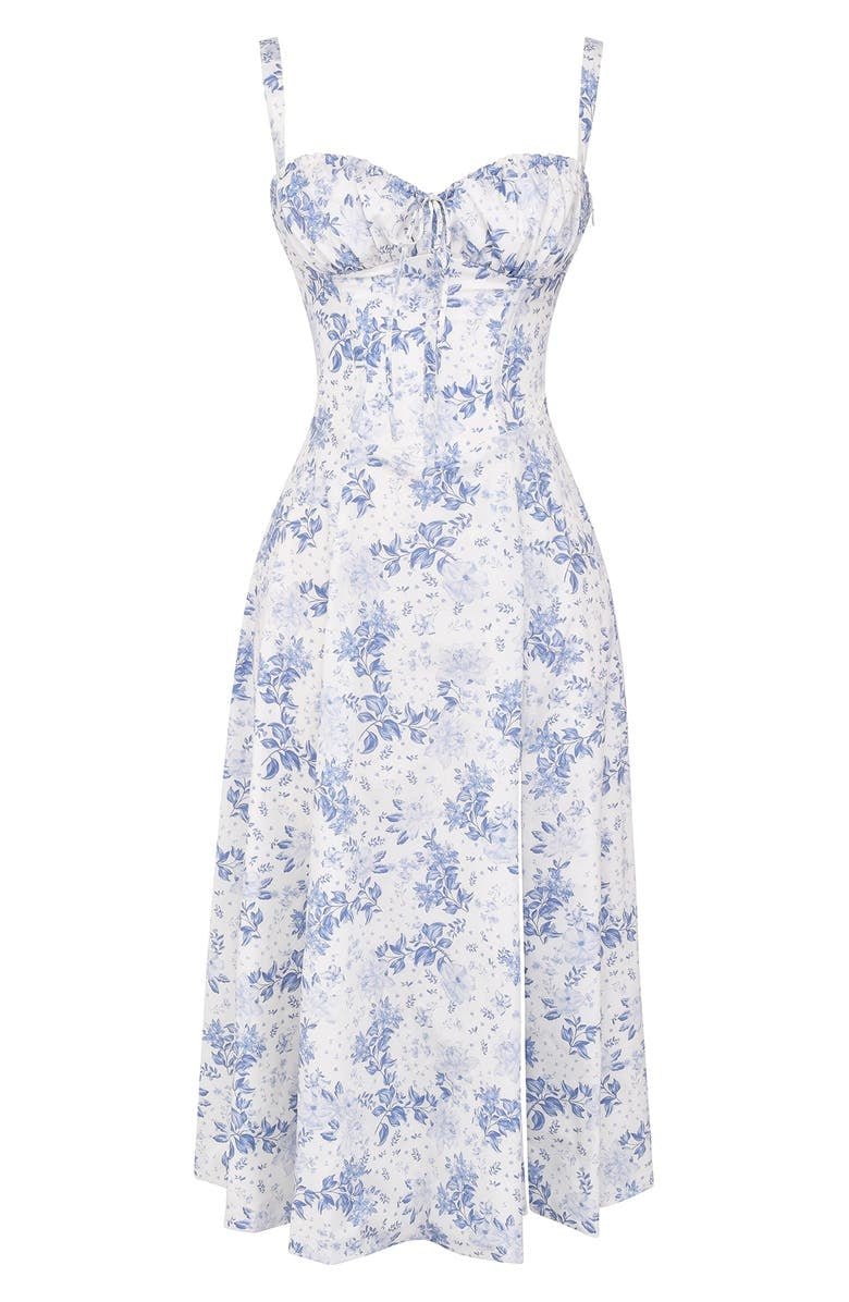 Embellished Kiana Midi Dress with Corset Details