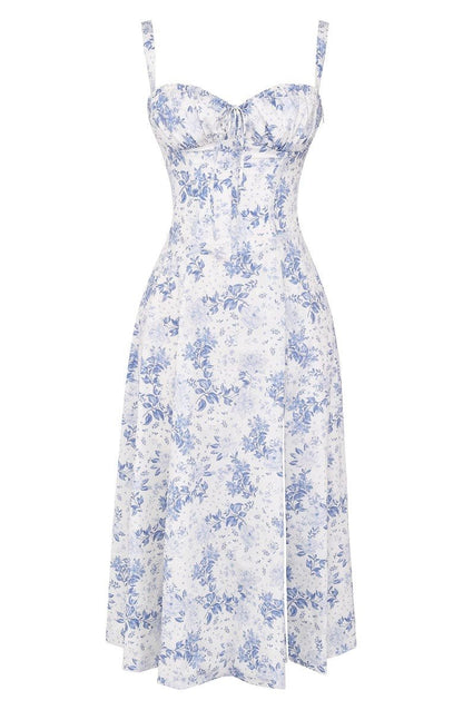 Embellished Kiana Midi Dress with Corset Details