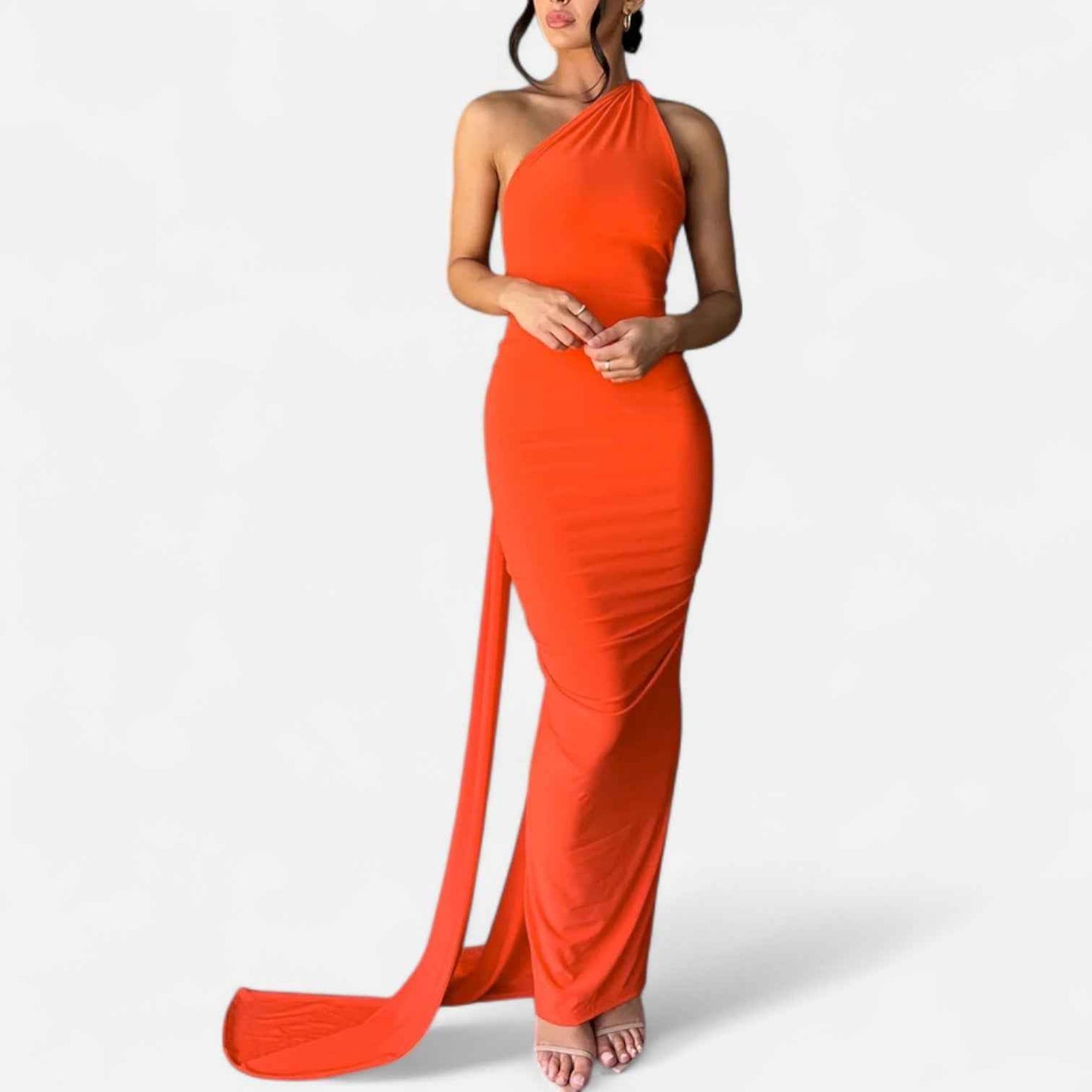 Backless Evening Dress with Scarf Tie for Women